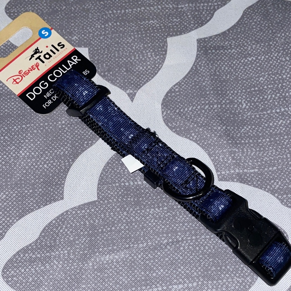 Haunted Mansion Disney Tails Blue Dog Collar small